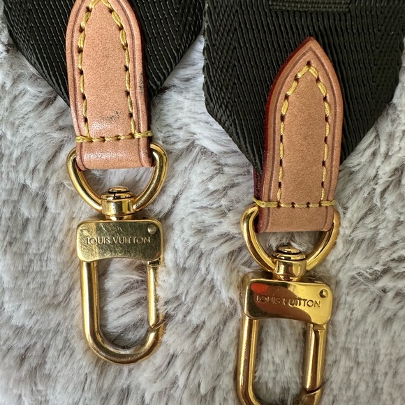 Louis Vuitton Khaki and Vachetta Leather Adjustable Strap- from multi pochette - Picture 4 of 8